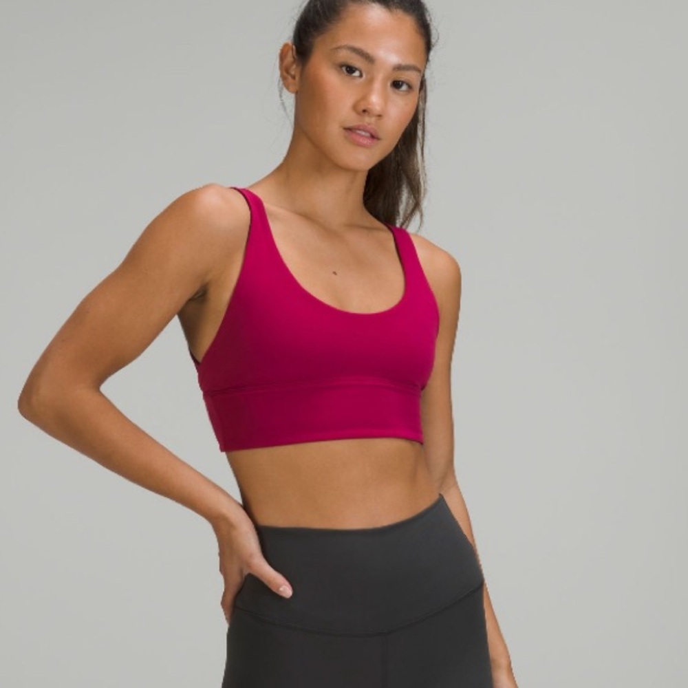 Align Reversible Bra Light Support A/B Cup in Pomegranate/Red Merlot